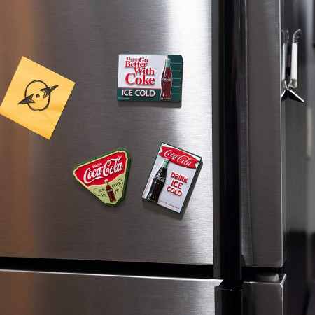 Coca-Cola Retro Styled Drink Ice Cold Coca-Cola Embossed Tin Magnet