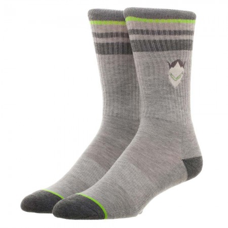 Overwatch Genji Men's Gray Crew Socks