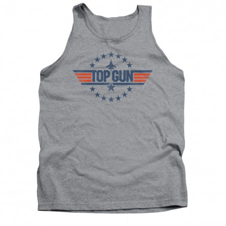 Top Gun Star Logo Gray Tank Top