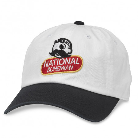 National Bohemia Black And White Strapback Hat
