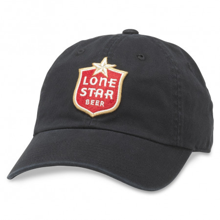 Lone Star Patch Black Strapback Hat
