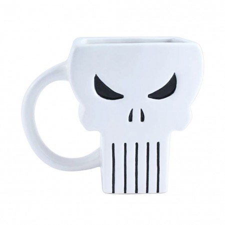 Punisher White Shaped Logo Mug