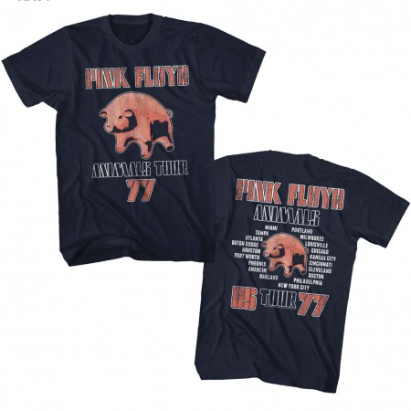 Pink Floyd Animals 77 Tour Men's Black T-Shirt