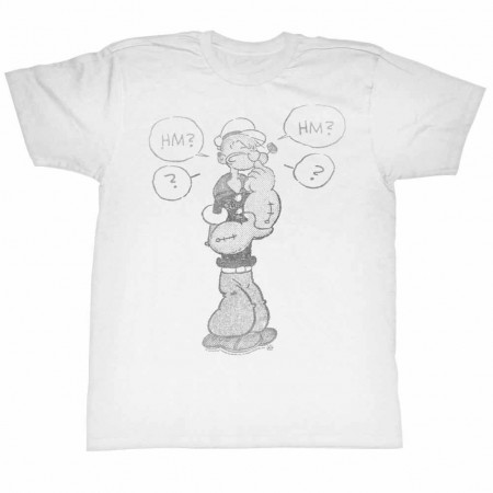 Popeye Comicish White TShirt