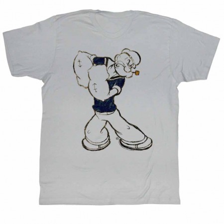 Popeye Paunch Gray TShirt
