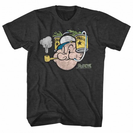 Popeye Spinach Black TShirt