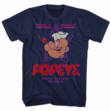 Popeye Old Game Blue TShirt