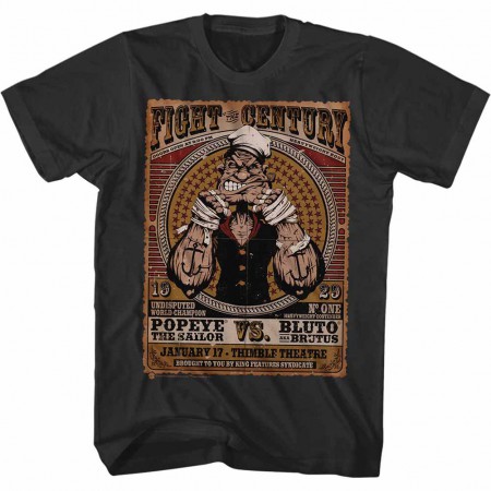 Popeye Fight Of The Century Black TShirt