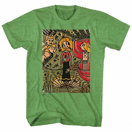 Popeye Mosaic Olive Kelly TShirt