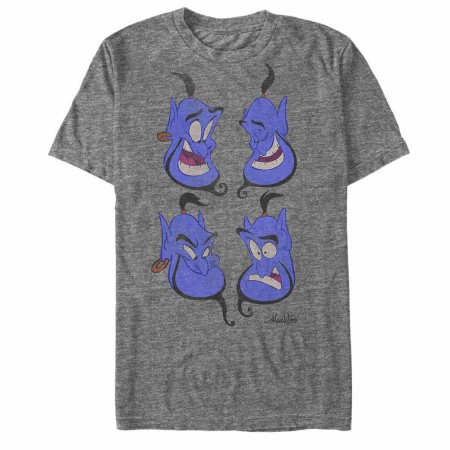 Disney Princesses Genie Faces Gray T-Shirt