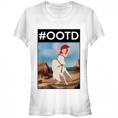Disney The Little Mermaid OOTD Ariel White Juniors T-Shirt