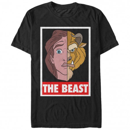 Disney Beauty And The Beast Split Black T-Shirt