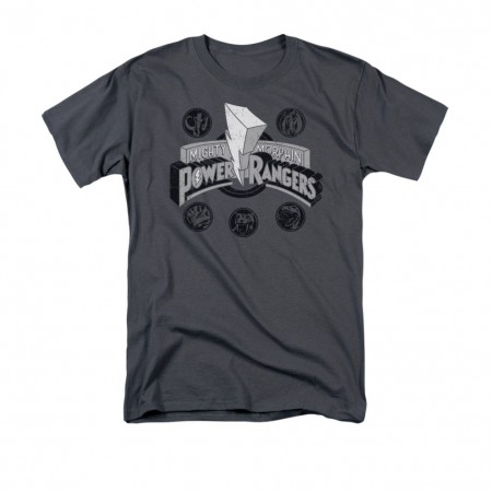 Power Rangers Power Coins Gray T-Shirt