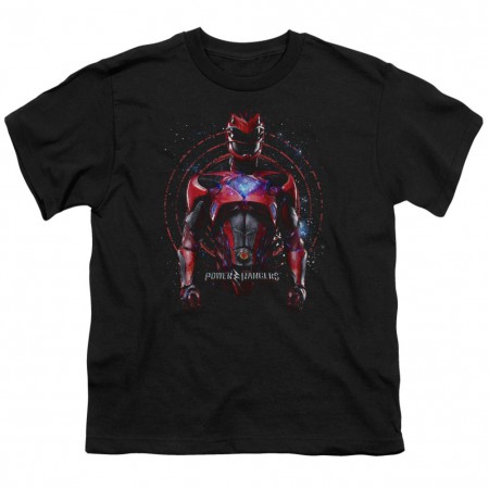 Power Rangers Red Ranger Black Youth Tshirt