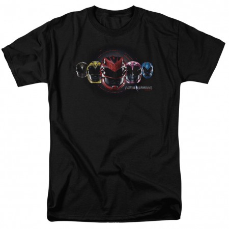 Power Rangers The Movie Helmets Tshirt