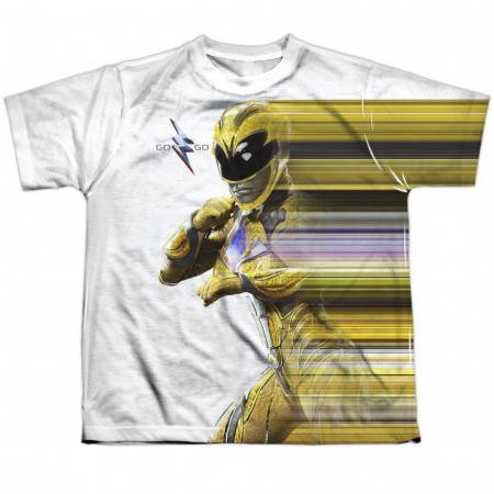 Power Rangers The Movie Yellow Streak Youth Tshirt