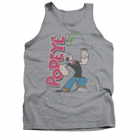 Popeye Men's Gray Spinach Power Tank Top
