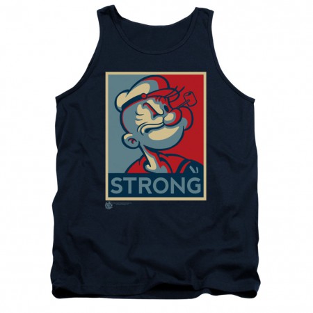 Popeye Men's Blue Political Strong Tank Top