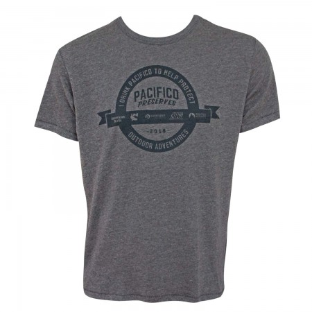 Pacifico Beer Preserves Outdoor Adventures Men's Gray T-Shirt