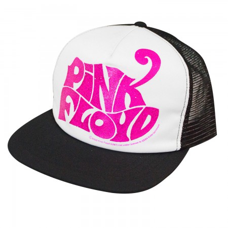 Pink Floyd Glitter Logo Mesh Trucker Hat