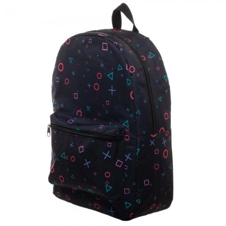 Playstation Buttons All Over Print Black Backpack