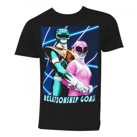 Power Rangers Relationship Goals Black Men's Tee Shirt