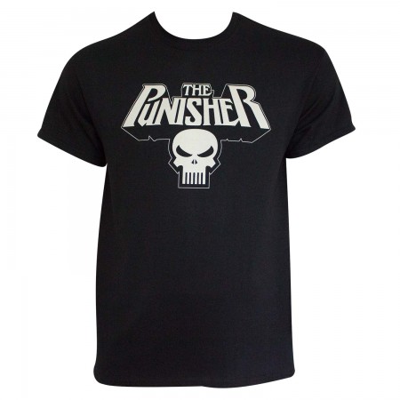 Punisher Men's Black Glow In The Dark Logo T-Shirt