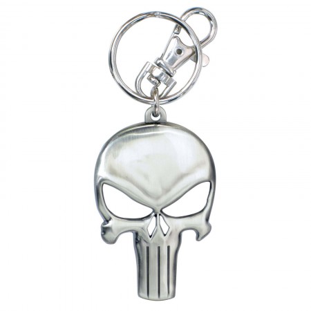 Punisher Metal Skull Logo Keychain