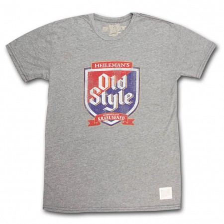 Old Style Shield Retro Vintage Heather Gray T Shirt