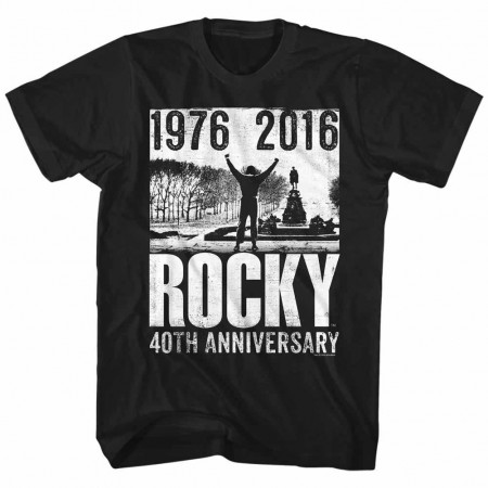 Rocky 40Th Anniversary 3 Black TShirt