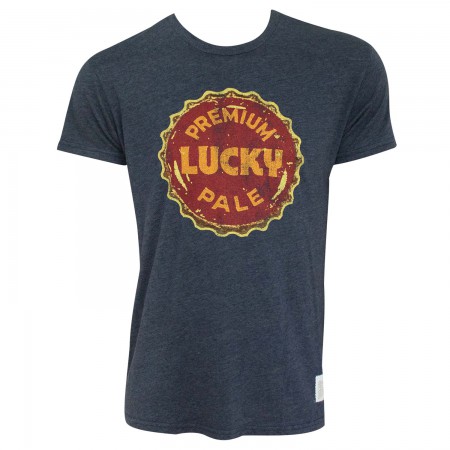 Lucky Retro Logo Blue Tee Shirt