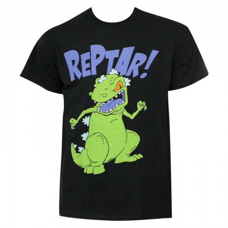 Nicktoons Rugrats Men's Black Reptar T-Shirt