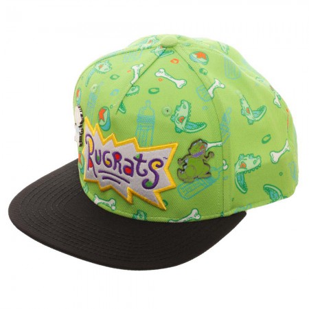 Rugrats Green Embroidered Snapback Hat