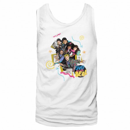 Saved By The Bell Pastel White Tank Top