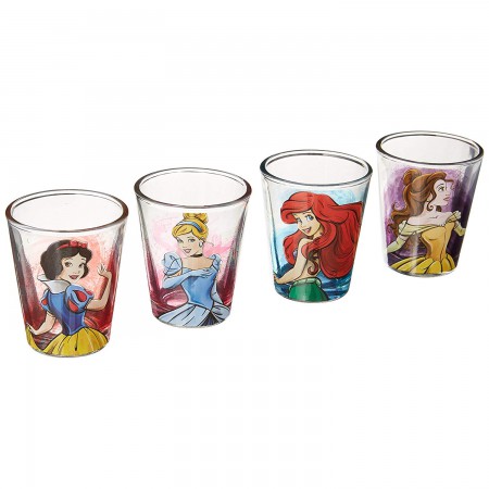 Disney Princess 4 Shot Glass Set