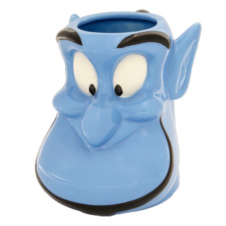 Aladdin Blue Genie Face Sculpted Mug