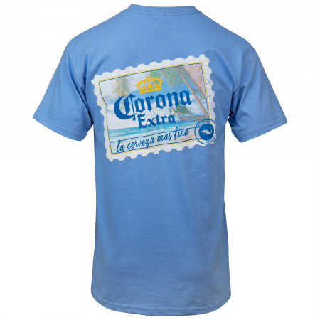 Corona Extra Beach Postcard Front and Back Print T-Shirt