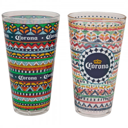 Corona Extra Colorful 2-Pack Pint Glasses