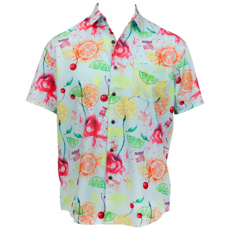 Natty Seltzer Natural Light Aloha Beaches Tropical Bros Hawaiian Shirt