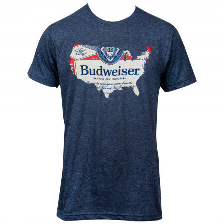 Budweiser USA Map T-Shirt