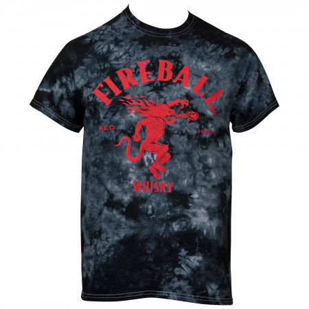 Fireball Whisky Logo Tie Dye T-Shirt
