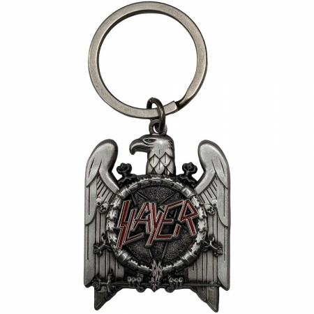 Slayer Silver Eagle Logo Keychain