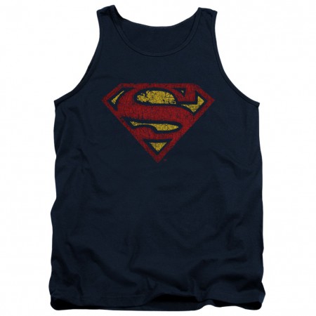 Superman Cracked Logo Tank Top