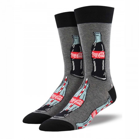 Coca Cola Good To The Last Drop Men's Grey Socks