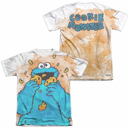 Sesame Street Cookie Crumbs White 2-Sided Sublimation T-Shirt