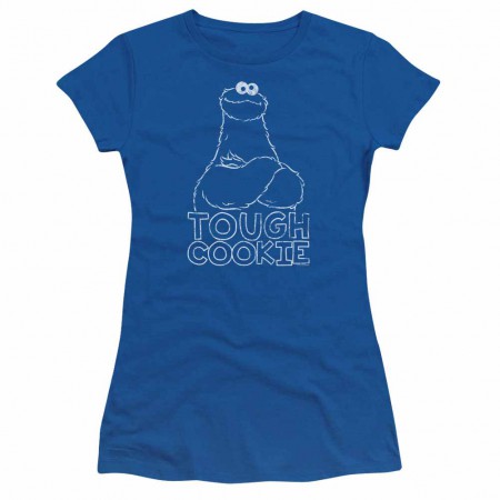 Sesame Street Touch Cookie Blue Juniors T-Shirt
