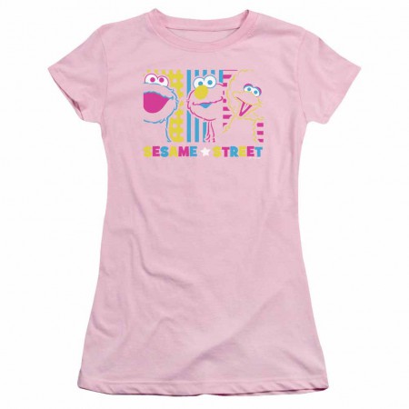 Sesame Street See Em Why Pink Juniors T-Shirt