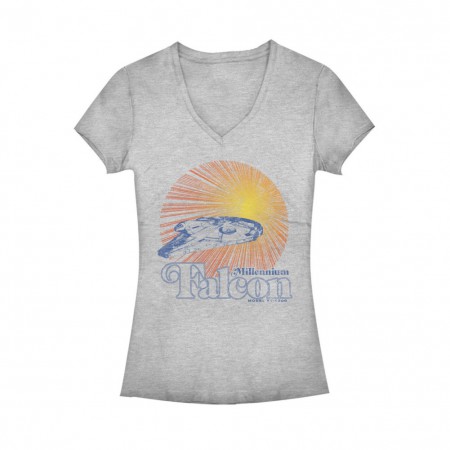 Star Wars Han Solo Story Millennium Falcon Women's Tshirt