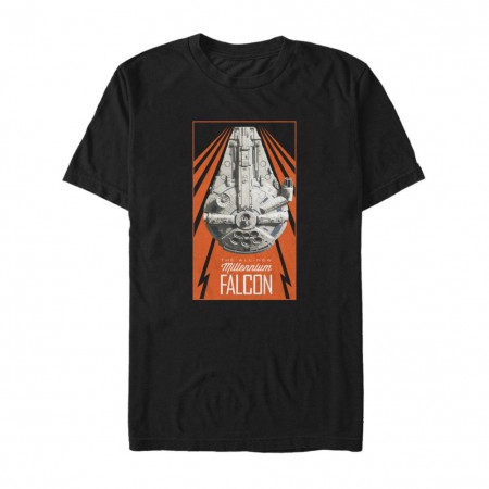 Star Wars Han Solo Story All New Millennium Falcon Men's Black T-Shirt
