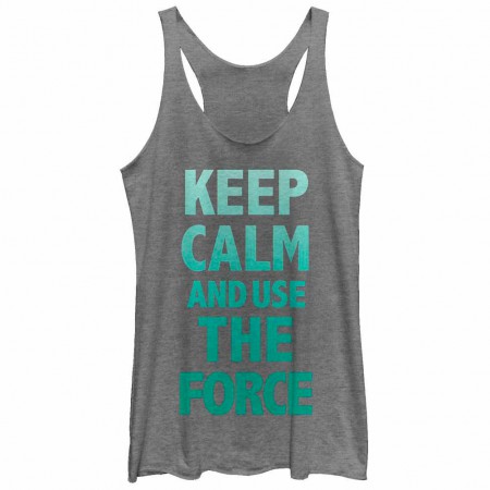 Star Wars Keep Force Gray Juniors Tank Top